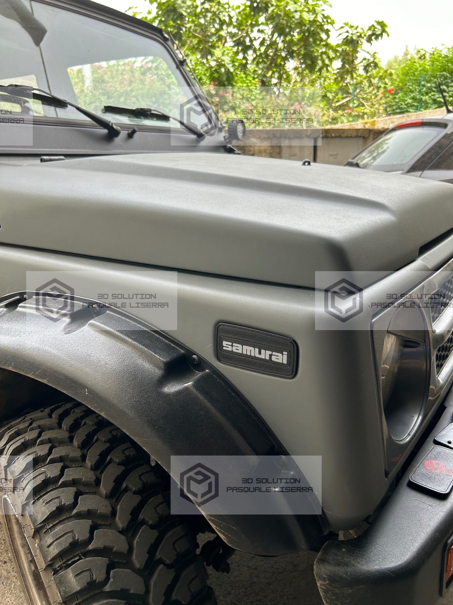 Coppia 2 Targhette Laterale Suzuki Samurai Fregio Logo